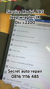 Service modul abs jeep wragler/jk dtc c2200