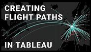 How to create flight paths in Tableau by drawing lines & points on a map with MAKEPOINT and MAKELINE