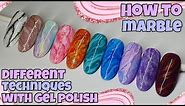 🔮 EASY MARBLE TECHNIQUES | Gel polish | HOW TO MARBLE NAILS