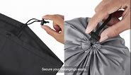 PALTERWEAR Drawstring Bag with Toggle - Nylon Cinch and Ditty Pouch (Black, 5 x 7 Inch)