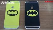Batman cell phone decal making and applying process