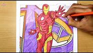 Iron man coloring page easy | How to color ironman easy | Marvel characters