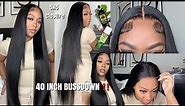 40 INCH BUSS DOWN MIDDLE PART WIG INSTALL | 5x5 HD LACE CLOSURE | Unice Hair