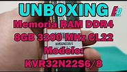 Unboxing dos memorias RAM DDR4 - Kingston 8GB 3200 MHz CL22 UDIMM - Espacio Digital.