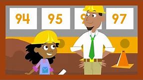 🔢 Hundred Chart Construction - Counting to 100 Math Lesson for Kindergarten | ABCmouse 🏗️🎓