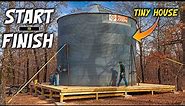 ( START to FINISH ) Grain Silo Build Time-Lapse for TINY HOUSE!