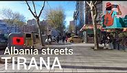 Tirana albania 4k walking tour ( streets)