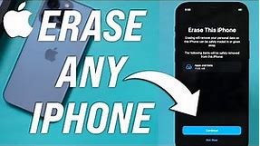 How to Erase your iPhone