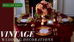 Vintage Wedding Ideas | Fall Wedding Decorations Ideas | Dollar Tree DIY Wedding Decorations