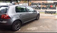 How to Remove a Mk5 Golf Front Bumper (Similar for GT, GTI, R32 & Jetta)