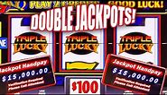TRIPLE LUCKY 7 HIGH LIMIT MAX BET SLOT MACHINE ➜ BACK TO BACK DOUBLE JACKPOTS!