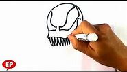 How to Draw Venom - Step by Step Easy