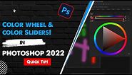 How To Find Color Wheel and Sliders - Photoshop 2022