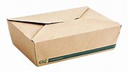 EcoChoice 7 3/4" x 5 1/2" x 2 1/2" Kraft PLA Lined Compostable #3 Take-Out Container - 200/Case