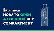 How to Open a SentriLock Lockbox