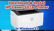 How to Download & Install HP Laser 107a Printer Driver in Windows 10