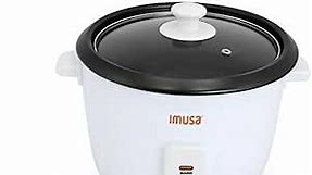 IMUSA USA GAU-00011 Electric Nonstick Rice Cooker 3-Cup (Uncooked) 6-Cup (Cooked), White