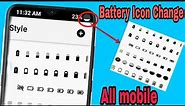 Kisi Bhi Phone Me Battery Icon Kaise Change Kare | Battery Icon Ko Style Kaise kare | Battery Icon