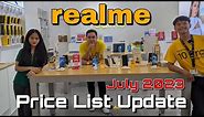 REALME Price List Update July 2023, realme C53, realme 10 series, C55, C30s, C33, realme 9 Pro