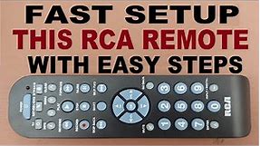 Program RCA Remote RCR3273E Easily