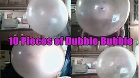Jenna Blows 10 Pieces of Dubble Bubble Gum