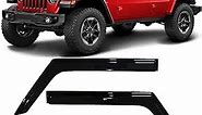 2018-2024 Tape-On Side Window Deflector Visors for Jeep Wrangler JL Unlimited 4 Door & for Jeep Gladiator JT 2020-2024 Smoke Tinted Rain Guards