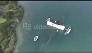 aerial view of uss arizona memorial at pearl harbor hawaii v1vmfc93