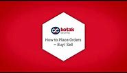 How to place Order – Buy and Sell