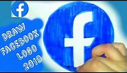 Facebook logo 2019 | How to draw Facebook logo easy | Social Media apps drawing | Satisfying video
