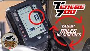 YAMAHA TENERE 700 - HOW TO SWITCH BETWEEN KMH & MPH ON THE SPEEDOMETER