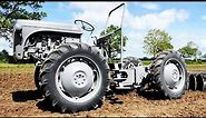 Ferguson TE20 Special Builded Articulated Tractor w/ "Double-Butt" 4WD - Disc Cultivating the field