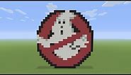 Minecraft Pixel Art - Ghostbusters Logo