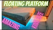 How to build a king size floating platform bed (floating platform bed with LED lights) Best Design