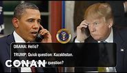 EXCLUSIVE Leaked Audio Of Obama & Trump's Phone Calls | CONAN on TBS