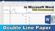 Double Line Paper in Microsoft Word - Double Ruled Paper in MS Word
