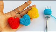 How to Make Keychains With wool | Diy Woolen Heart | Heart Making Ideas