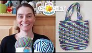 Shell Stitch Market Tote Bag - What to do with Variegated Yarn! - Crochet Pattern & Tutorial