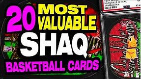 TOP 20 Most Valuable Shaquille O'Neal Basketball Cards w/ Rookie Card 1990's Cards