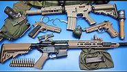 Military Army Weapon & Equipment ! Realistic Toy Gun- Airsoft Beretta M9A3,Armor,Grenade,Rifles...