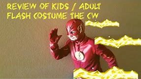 Review of kids / adult CW Flash costume