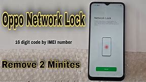 Oppo Phone network Unlock 16 Digit Code