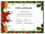 Holiday Gift Certificate Template Free Photos