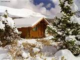 Pictures of Log Cabins Snow