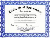 Pictures of Free Certificate Of Appreciation Template