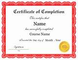 Images of Certificate Of Completion Template Free Download