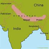East Asia Map Himalayan Mountains
