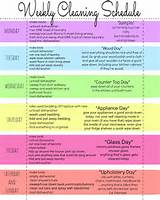 Printable House Cleaning Schedule Photos