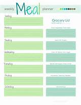 Pictures of Diet Meal Planner And Grocery List