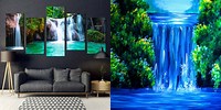 Beautiful Wall Art Canvas Waterfall