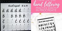 Hand Lettering Practice Sheets for Procreate